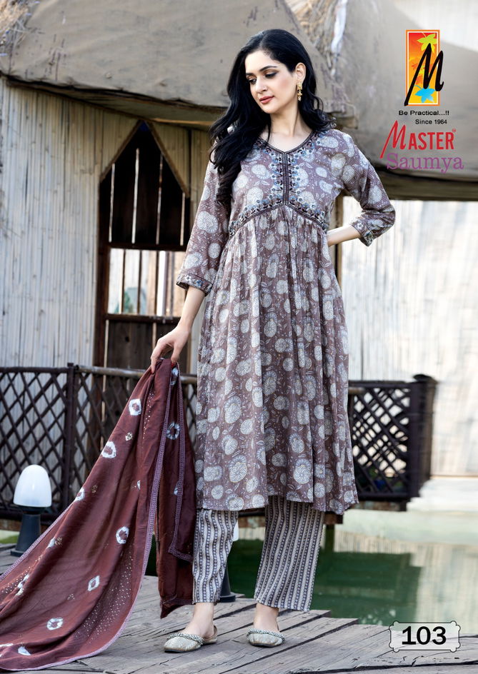 Saumya By Master Aaliya Cut Kurti With Bottom Dupatta Wholesale Suppliers In India
